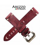 Bracelet montre AREZZO BUFFALO bordeaux 20mm