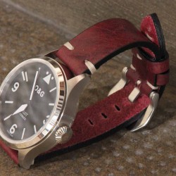 Bracelet montre AREZZO BUFFALO bordeaux 20mm