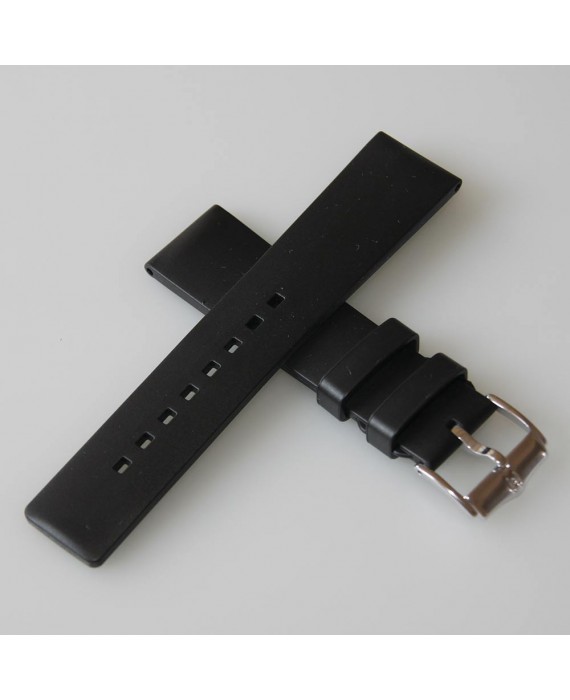 Bracelet De Montre Hirsch Submarine Taille 12 Noir - Cuir - Neuf Avec étiquettes