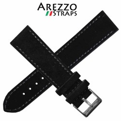 Bracelet AREZZO NUBUCK SLIM noir 20mm