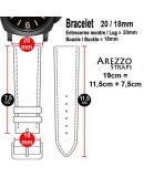 Bracelet AREZZO RACING coutures rouge 20mm