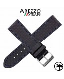 Bracelet AREZZO RACING couture bleue 20mm