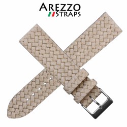 Bracelet montre AREZZO CORDA beige 20mm