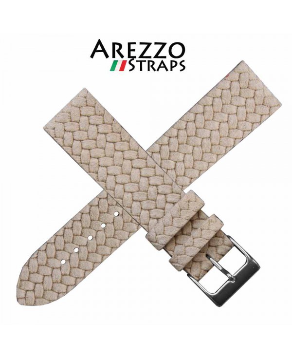 Bracelet montre AREZZO CORDA beige 20mm
