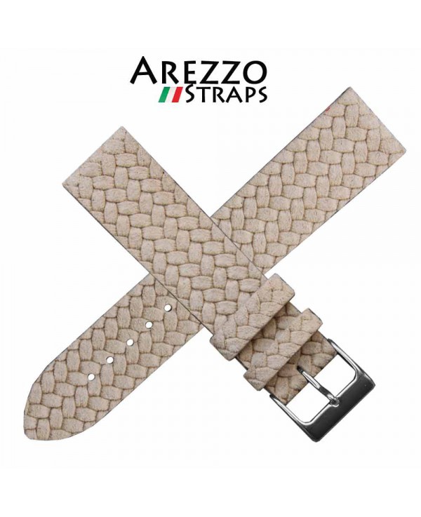 Watchstrap AREZZO CORDA beige 20mm