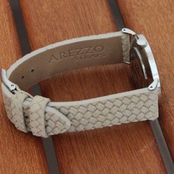 Bracelet montre AREZZO CORDA beige 20mm