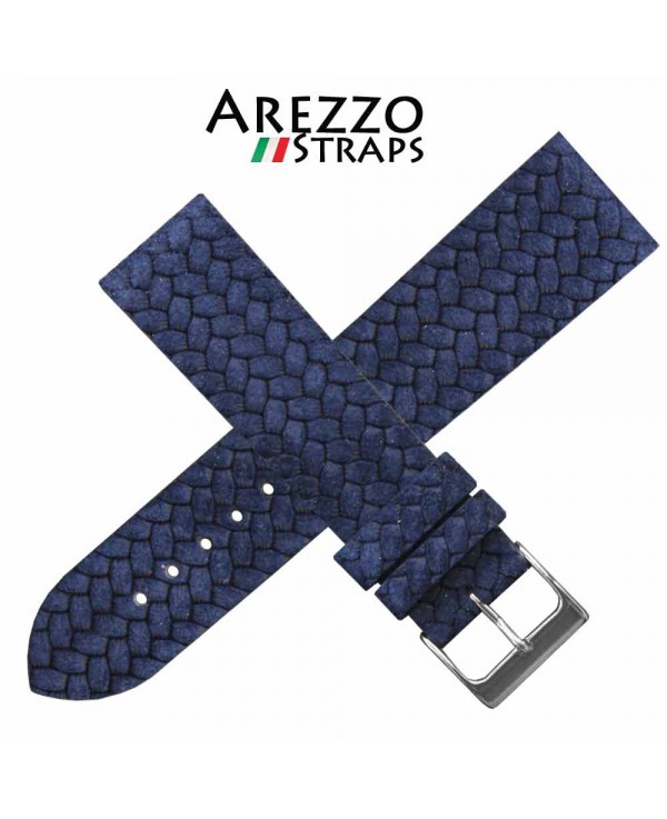 Watchstrap AREZZO CORDA blue 20mm