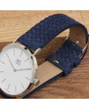 Watchstrap AREZZO CORDA blue 20mm