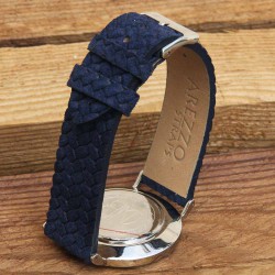 Watchstrap AREZZO CORDA blue 20mm