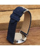 Watchstrap AREZZO CORDA blue 20mm