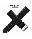 Bracelet montre AREZZO RICCARDO veau noir 20mm