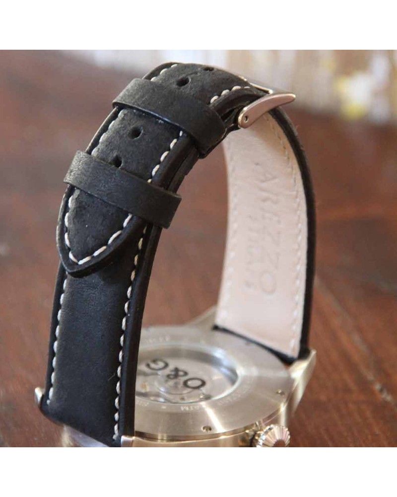 Watchstrap AREZZO RICCARDO black 20mm