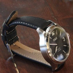 Bracelet montre AREZZO RICCARDO veau noir 22mm
