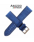 Bracelet montre AREZZO RICCARDO veau bleu 20mm