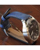 Bracelet montre AREZZO RICCARDO veau bleu 20mm