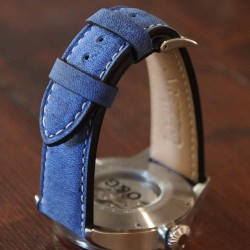 Bracelet montre AREZZO RICCARDO veau bleu 22mm