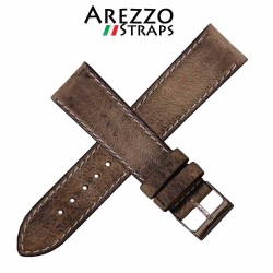 Bracelet montre AREZZO RICCARDO veau beige 20mm