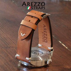 Bracelet montre AREZZO VINTAGE CUIR miel 22mm