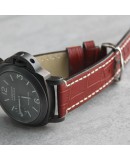 Watchstrap Hirsch KNIGHT gold brown 24mm white stiches Watchstrap Hirsch KNIGHT gold brown 24mm white stiches