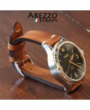 Watchstrap AREZZO VINTAGE leather honey 18mm
