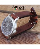 Bracelet montre AREZZO VINTAGE CUIR marron 20mm