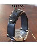 Bracelet montre AREZZO VINTAGE CUIR noir 22mm