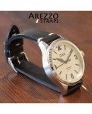 Watchstrap AREZZO VINTAGE leather black 20mm