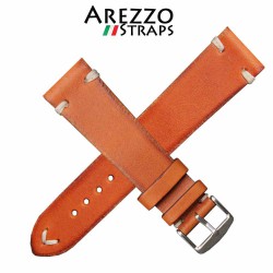 Watchstrap AREZZO VINTAGE leather honey 22mm