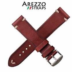 Bracelet montre AREZZO VINTAGE CUIR marron 18mm