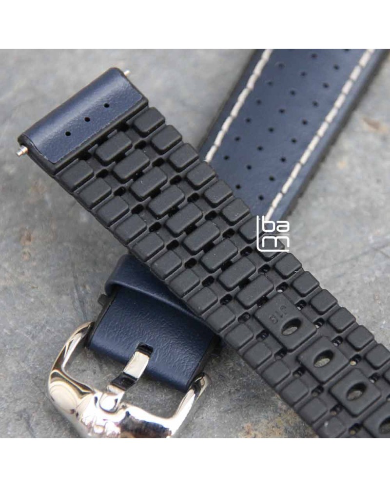 Watchstrap Hirsch TIGER Blue 20mm 