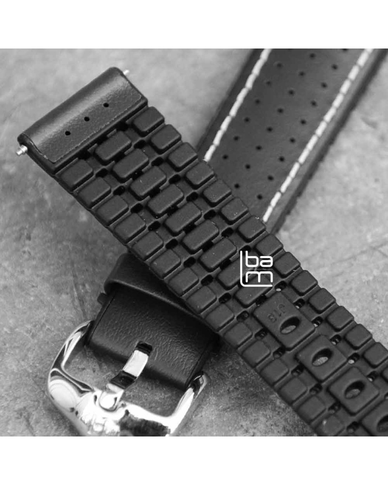 Bracelet Hirsch TIGER noir 20mm