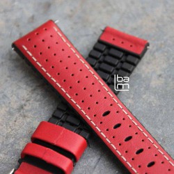 Bracelet Hirsch TIGER rouge 22mm