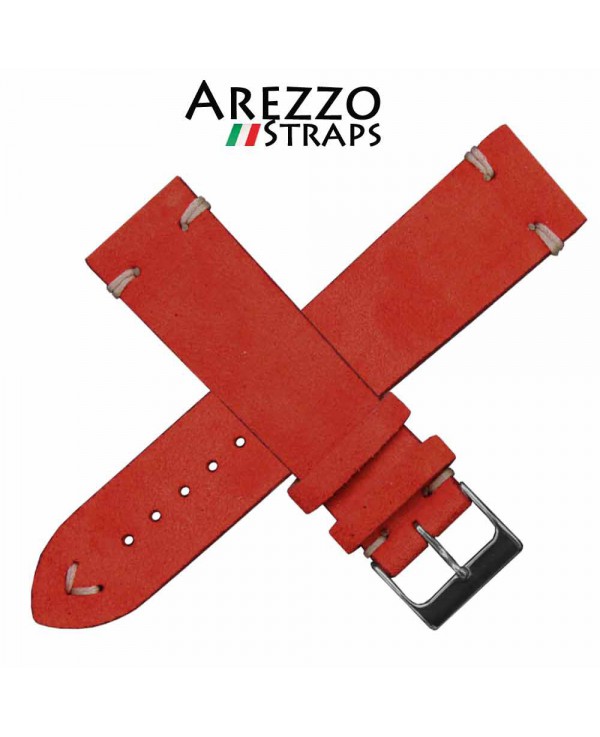 AREZZO NUBUCK Vintage RED 22mm