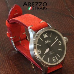 AREZZO NUBUCK Vintage RED 22mm