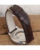 Bracelet montre SQUARE CROCODILE marron 20mm