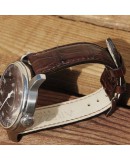 Bracelet montre SQUARE CROCODILE marron 22mm