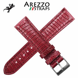 Bracelet lezard KOMODO AREZZO bordeaux 20mm