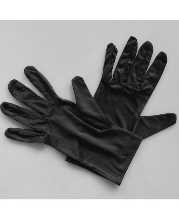 White Gloves Microfiber Black