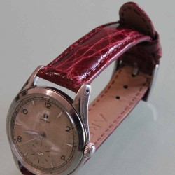 Watchstrap AREZZO Crocodile CLASSICO bordeaux 18mm