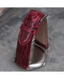 Bracelet CROCODILE Classico AREZZO bordeaux 18mm