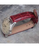 Watchstrap AREZZO Crocodile CLASSICO bordeaux 18mm