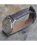 Watchstrap AREZZO Crocodile CLASSICO grey 18mm