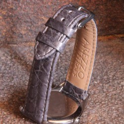 Watchstrap AREZZO Crocodile CLASSICO grey 18mm