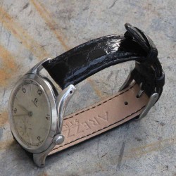 Watchstrap AREZZO Crocodile CLASSICO black 18mm