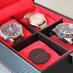 Carbon watchbox black and red Friedrich 4 watch