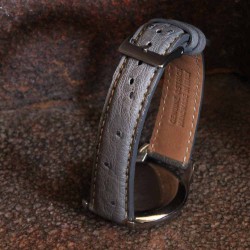 Watchstrap BIRDY OSTRICH grey 18mm