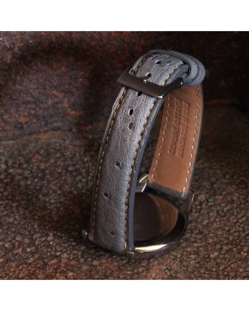 Watchstrap BIRDY OSTRICH grey 20mm
