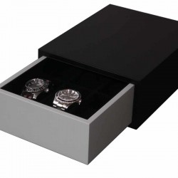 Drawer 6 watches Slipcase black and grey