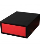 Coffret tiroir pour 6 montres Geneva SLIPCASE noir et rouge