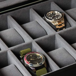 Coffret 10 montres Laque noire brillante AREZZO